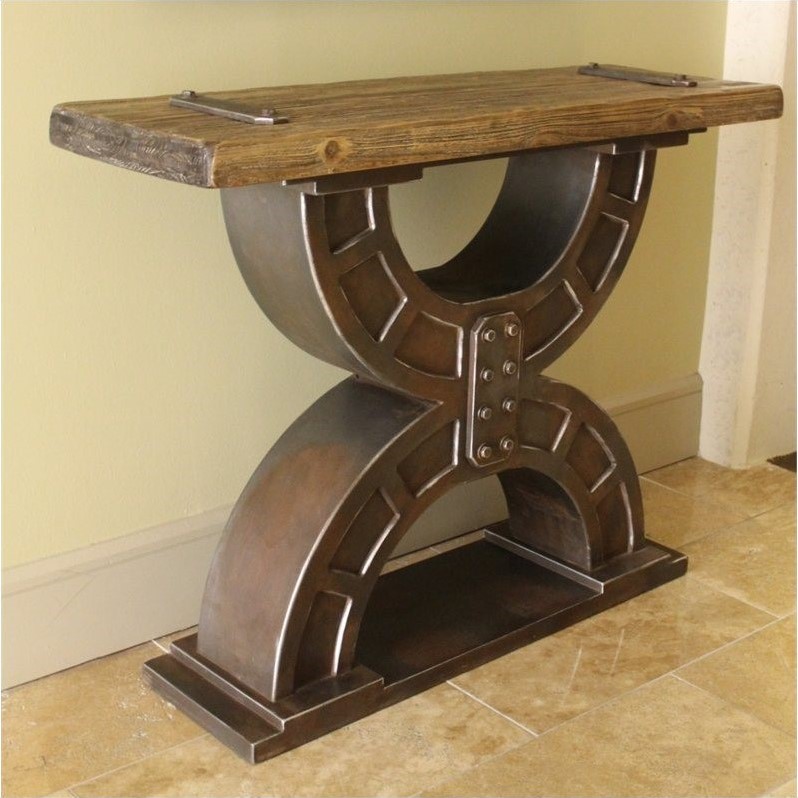 International Caravan Aledo Large Double Horseshoe Console Table 41B