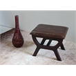 International Caravan Carmel Faux Leather Stool in Brown