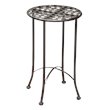 International Caravan Mandalay Iron Patio Side Table in Bronze