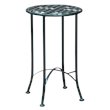 International Caravan Mandalay Iron Patio Side Table in Verdi Gris