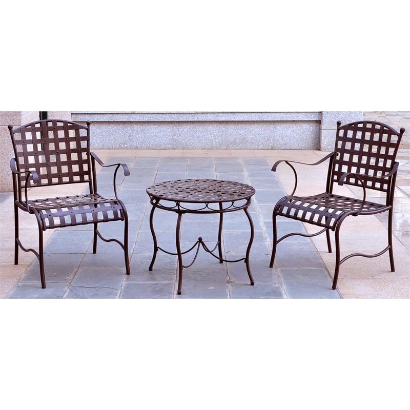 International Caravan Santa Fe 3 Piece Patio Conversation Set