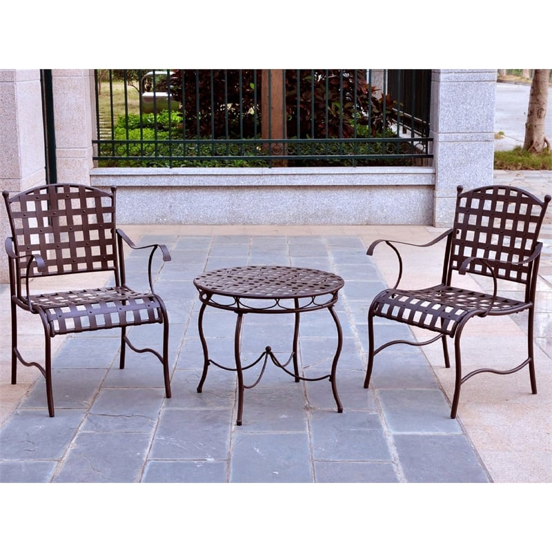 International Caravan Santa Fe 3 Piece Patio Conversation Set