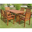 International Caravan Badalona 7 Piece Wood Patio Dining Set