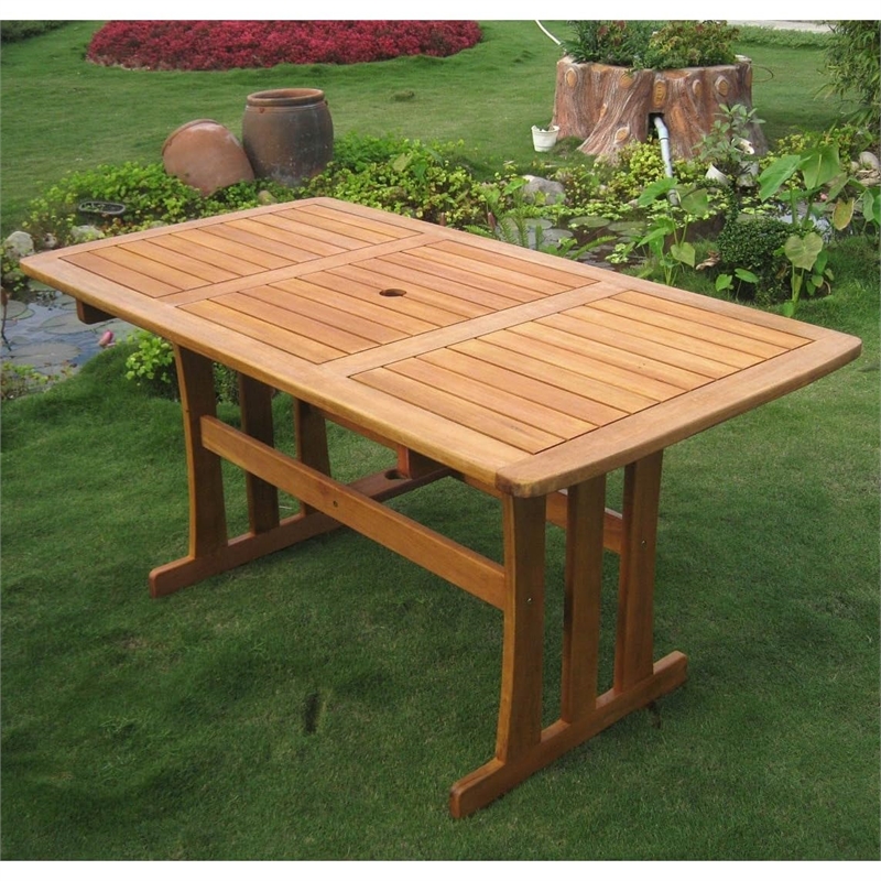 International Caravan Badalona 7 Piece Wood Patio Dining Set