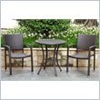 International Caravan Barcelona 3 Piece Patio Bistro Set in Chocolate