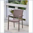 International Caravan Patio Dining Chair In Brown (Set of 4)