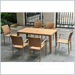 International Caravan Barcelona 7 Piece Patio Dining Set in Honey
