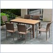 International Caravan Barcelona 7 Piece Patio Dining Set in Brown