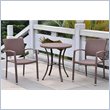 International Caravan Barcelona 3 Piece Patio Bistro Set in Brown