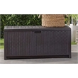 International Caravan Barcelona Patio Storage Bench in Chocolate