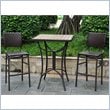 International Caravan Barcelona 5 Piece Patio Pub Set in Chocolate