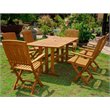 International Caravan Royal Tahiti 7 Piece Wood Patio Dining Set