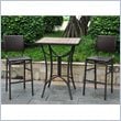 International Caravan Barcelona 3 Piece Patio Pub Set in Chocolate