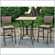 International Caravan Barcelona 3 Piece Patio Pub Set in Antique Brown