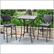 International Caravan Barcelona 3 Piece Patio Pub Set in Antique Black