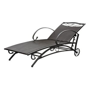 International Caravan Valencia Patio Chaise Lounge in Chocolate