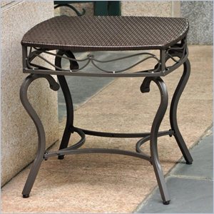 International Caravan Valencia Patio Side Table in Chocolate