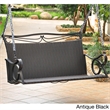 International Caravan Valencia Patio Loveseat Swing in Chocolate
