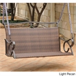 International Caravan Valencia Patio Loveseat Swing in Antique Brown