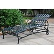International Caravan Santa Fe Iron Patio Chaise Lounge in Verdi Gris