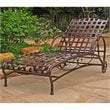 International Caravan Santa Fe Iron Patio Chaise Lounge in Bronze