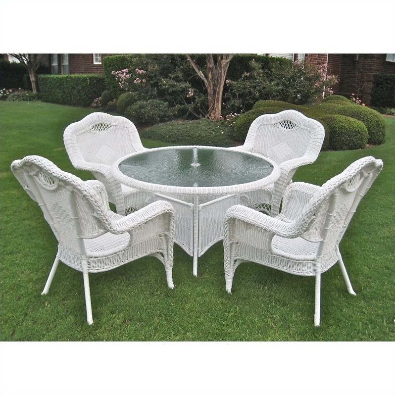 4 Person Garden Dining Set Off 58 - White Wicker Patio Table Set