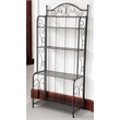 International Caravan Mandalay 4 Tier Iron Bakers Rack in Matte Brown
