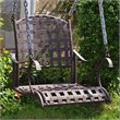 International Caravan Santa Fe Iron Patio Swing in Matte Brown