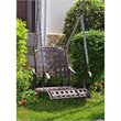 International Caravan Santa Fe Iron Patio Swing in Matte Brown