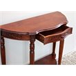 International Caravan Windsor Mozie Half Moon Console Table in Walnut