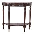 International Caravan Windsor Mozie Half Moon Console Table in Walnut