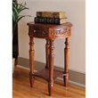 International Caravan Windsor Round End Table in Walnut Stain