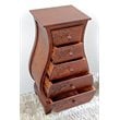 International Caravan Windsor 5 Drawer Bombe Chest in Walnut Stain