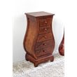 International Caravan Windsor 5 Drawer Bombe Chest in Walnut Stain