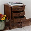 International Caravan Windsor 3 Drawer End Table in Walnut Stain