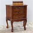 International Caravan Windsor 3 Drawer End Table in Walnut Stain