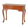 International Caravan Windsor 3 Drawer Vanity Desk in Walnut Stain