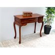 International Caravan Windsor 3 Drawer Vanity Desk in Walnut Stain