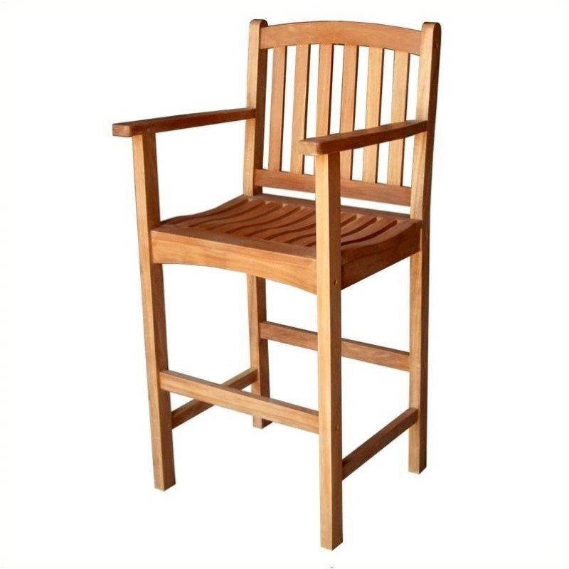 International Caravan Royal Tahiti Outdoor Patio Bar Stool (Set of 2)