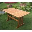 International Caravan Royal Tahiti Rectangular Outdoor Patio Dining Table