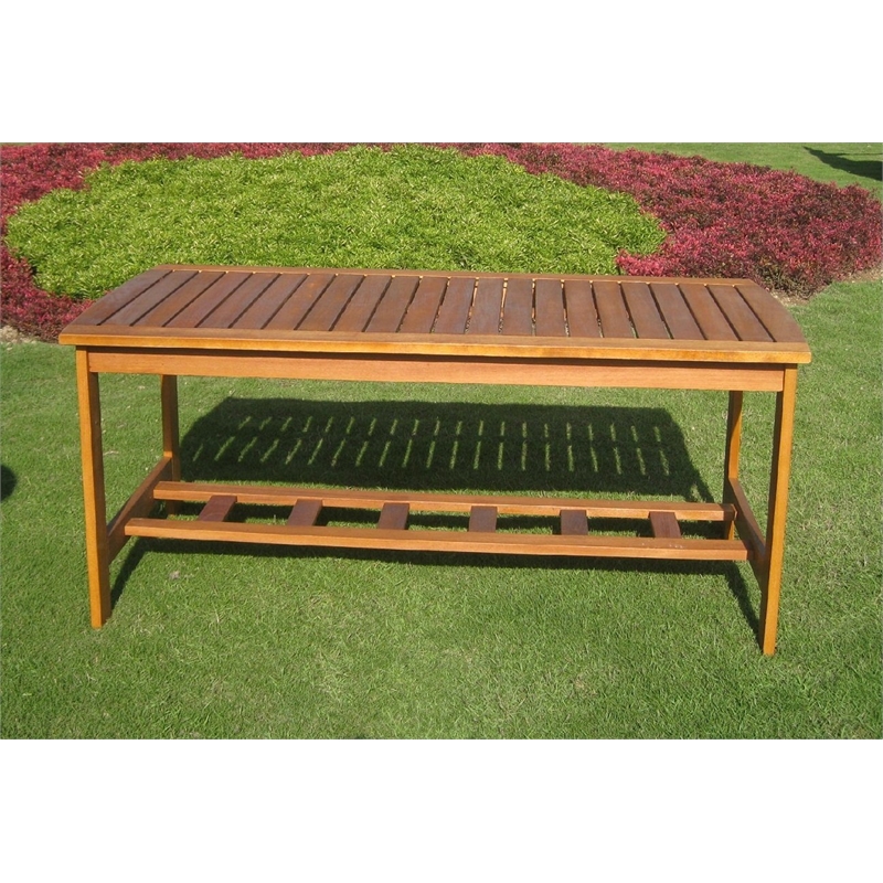 International Caravan Royal Tahiti Rectangular Outdoor Patio Coffee Table