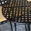 International Caravan Mandalay 3 Piece Iron Patio Bistro Set in Black