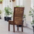 Dallas Abaca Weave Dining Chair with Mahogany Hardwood in Salak Brown