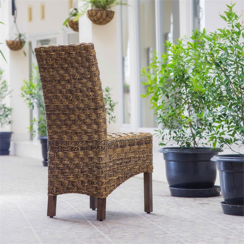 International Caravan Bali Manila Woven Abaca Dining Chair