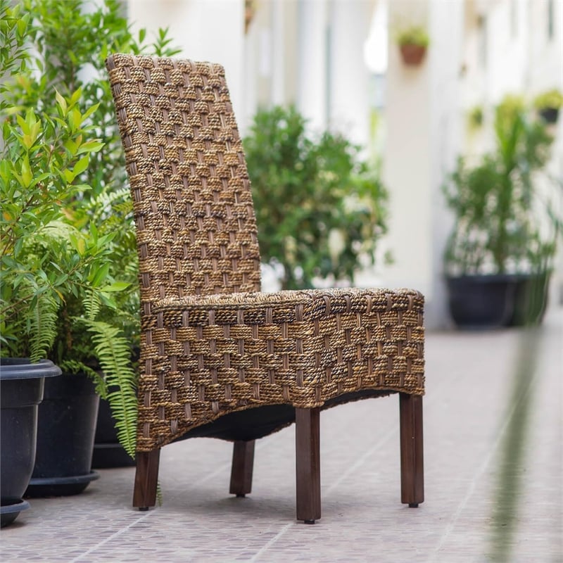 International Caravan Bali Manila Woven Abaca Dining Chair (Set of 2)