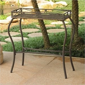 International Caravan Valencia Resin Potting Bench in Antique Brown