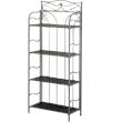 Valencia 4-Tier Resin Wicker Folding Bakers Rack