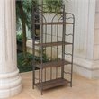 Valencia 4-Tier Resin Wicker Folding Bakers Rack