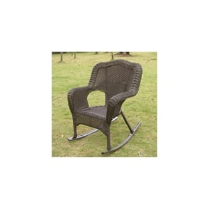 International Caravan Monaco Resin Patio Rocker in Pecan (Set of 2)