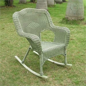 International Caravan Monaco Resin Patio Rocker in Moss (Set of 2)